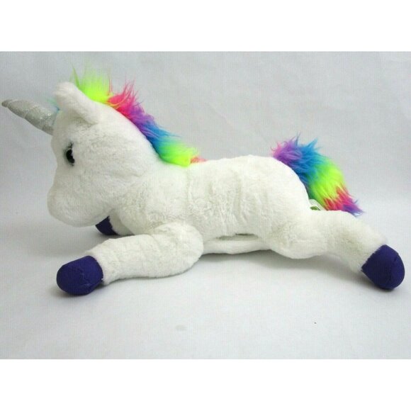 Sound n Light Animatronics 12" White Rainbow Unicorn Plush Magical Chime Sound - Picture 4 of 8